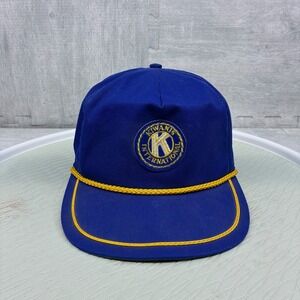 Vintage Kiwanis International Hat Cap Strap Back Rope Blue Homeless Outreach
